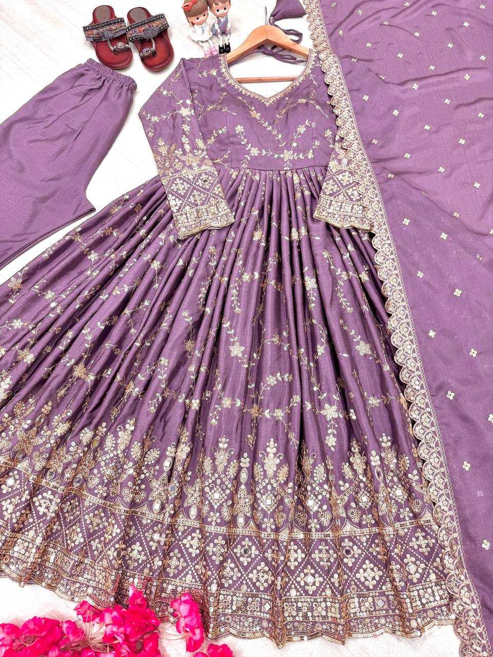 Ynf Chinon KESH141 1097 Gowns Wholesale Fancy Gowns Embroidery Gowns Designer Gowns Manufacturer