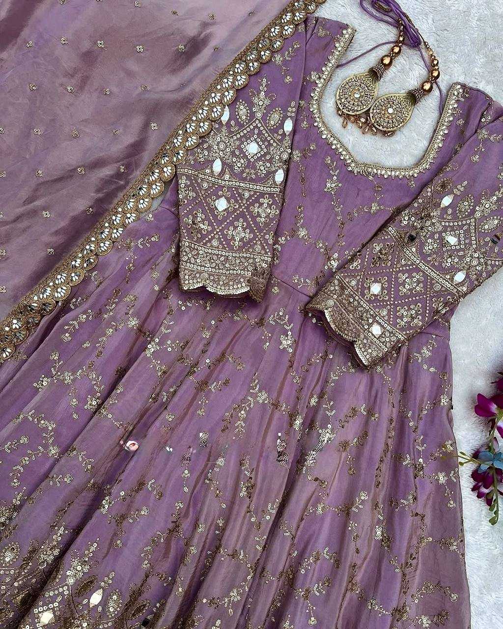 Ynf Chinon KESH141 1097 Gowns Wholesale Fancy Gowns Embroidery Gowns Designer Gowns Manufacturer