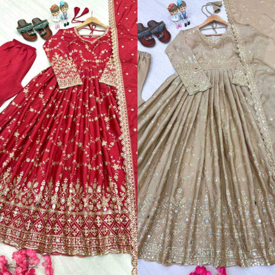 Ynf Chinon KESH141 1097 Gowns Wholesale Fancy Gowns Embroidery Gowns Designer Gowns Manufacturer
