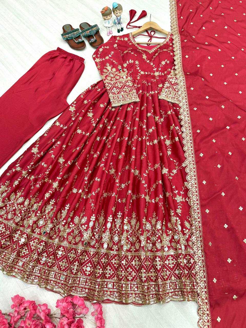 Ynf Chinon KESH141 1097 Gowns Wholesale Fancy Gowns Embroidery Gowns Designer Gowns Manufacturer