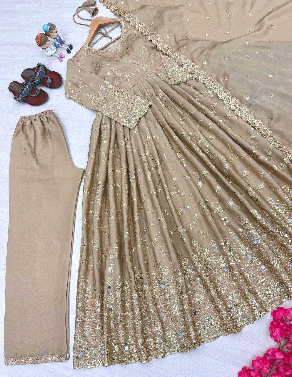 Ynf Chinon KESH141 1097 Gowns Wholesale Fancy Gowns Embroidery Gowns Designer Gowns Manufacturer