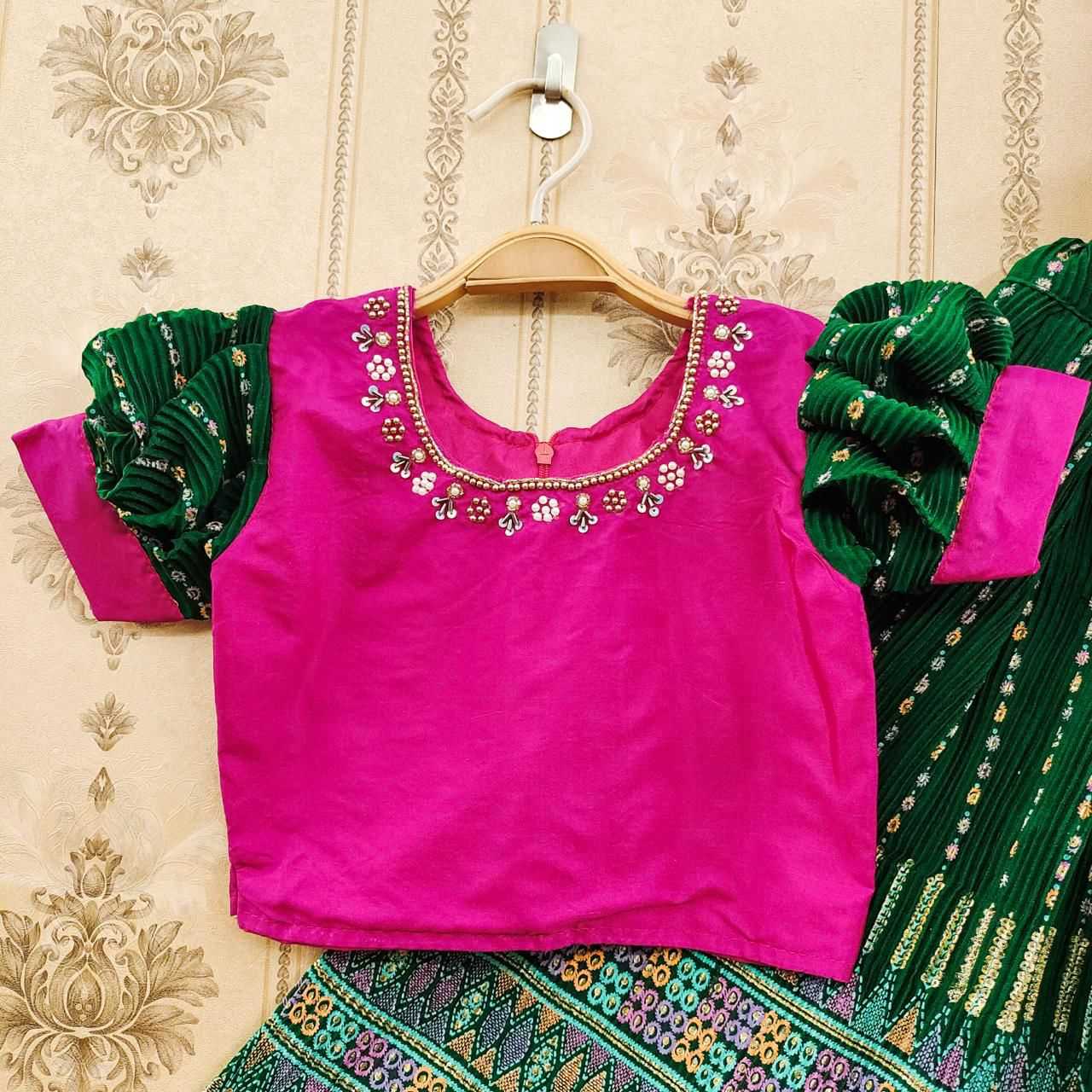 Ynf Chinon KESH493 CRUSH Kids Wear Wholesale Kids Lehenga Kids Lehenga Choli Baby Girl Lehenga Manufacturer