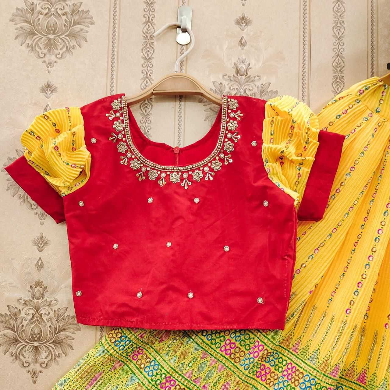Ynf Chinon KESH493 CRUSH Kids Wear Wholesale Kids Lehenga Kids Lehenga Choli Baby Girl Lehenga Manufacturer