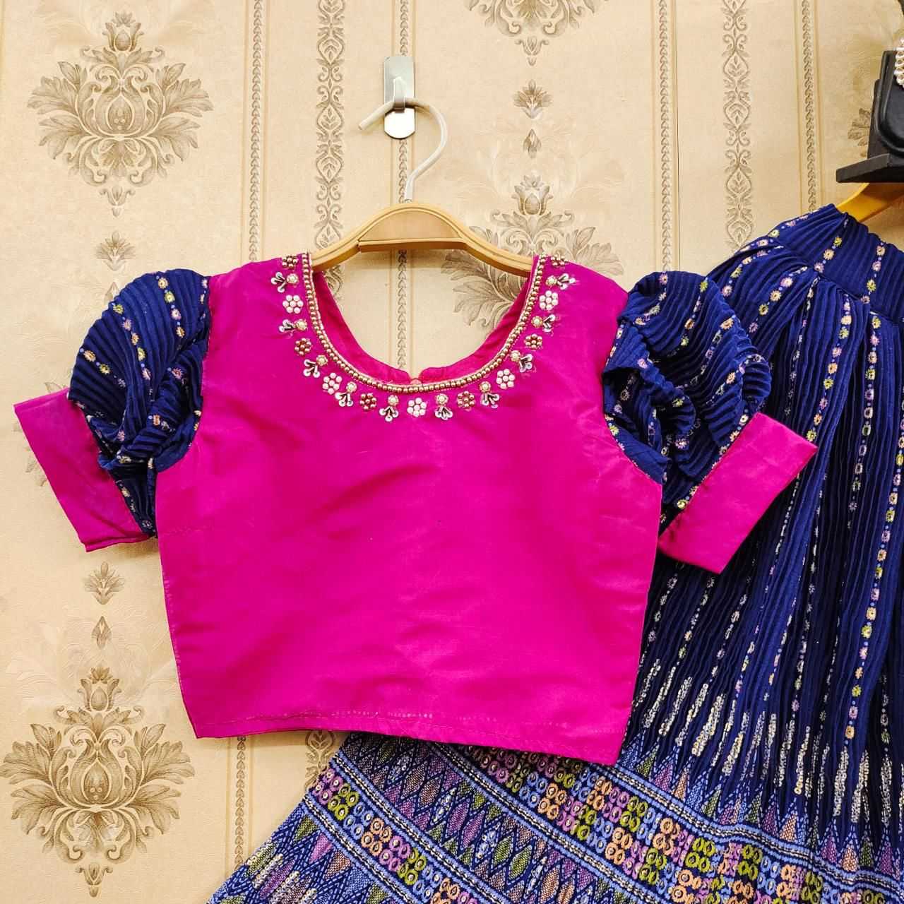 Ynf Chinon KESH493 CRUSH Kids Wear Wholesale Kids Lehenga Kids Lehenga Choli Baby Girl Lehenga Manufacturer