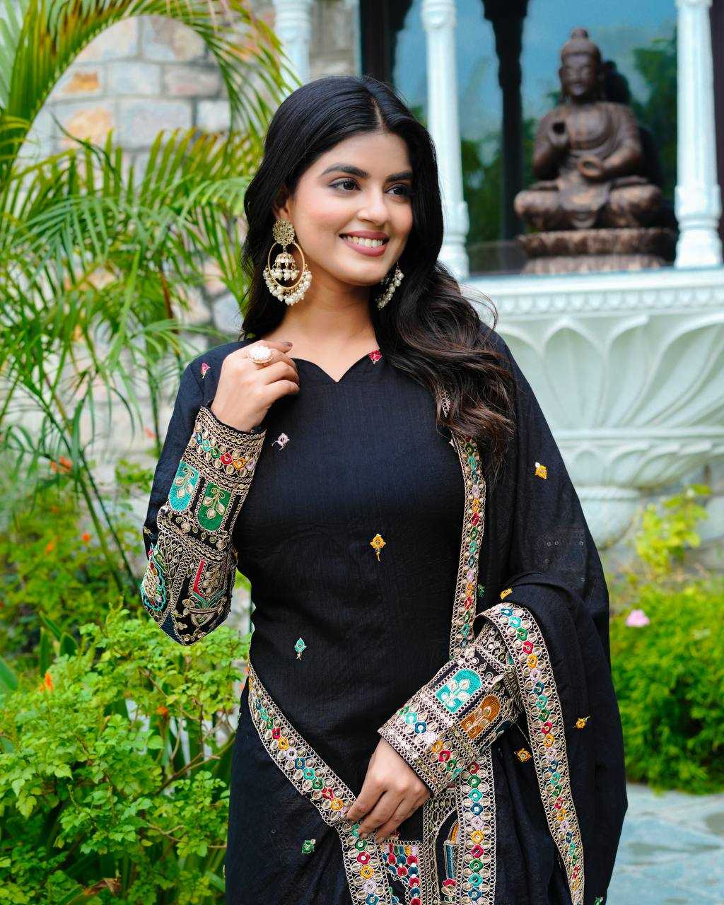Ynf Chinon KESH499 5285 Suits & Dresses Wholesale Embroidery Suits Ladies Silk Suit Silk Suits Manufacturer
