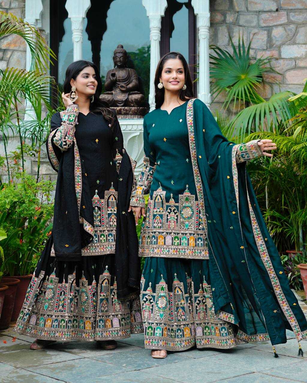 Ynf Chinon KESH499 5285 Suits & Dresses Wholesale Embroidery Suits Ladies Silk Suit Silk Suits Manufacturer