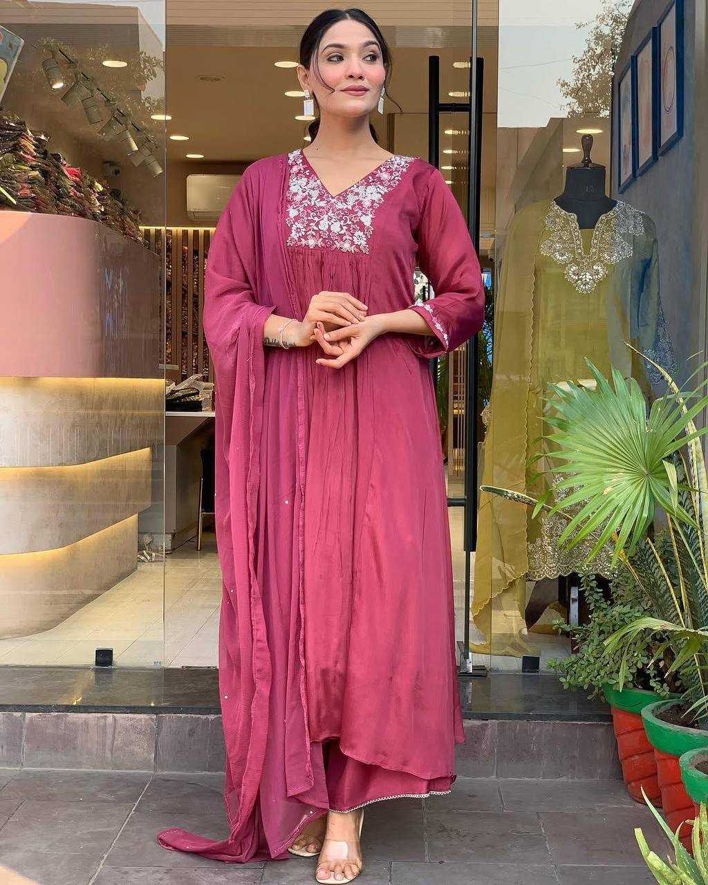 Ynf Chinon KESH501 EAGLE Kurti Wholesale Casual Kurtis Workwear Kurtis Festive Kurtis Anarkali Kurtis Embroidered Kurtis Manufacturer