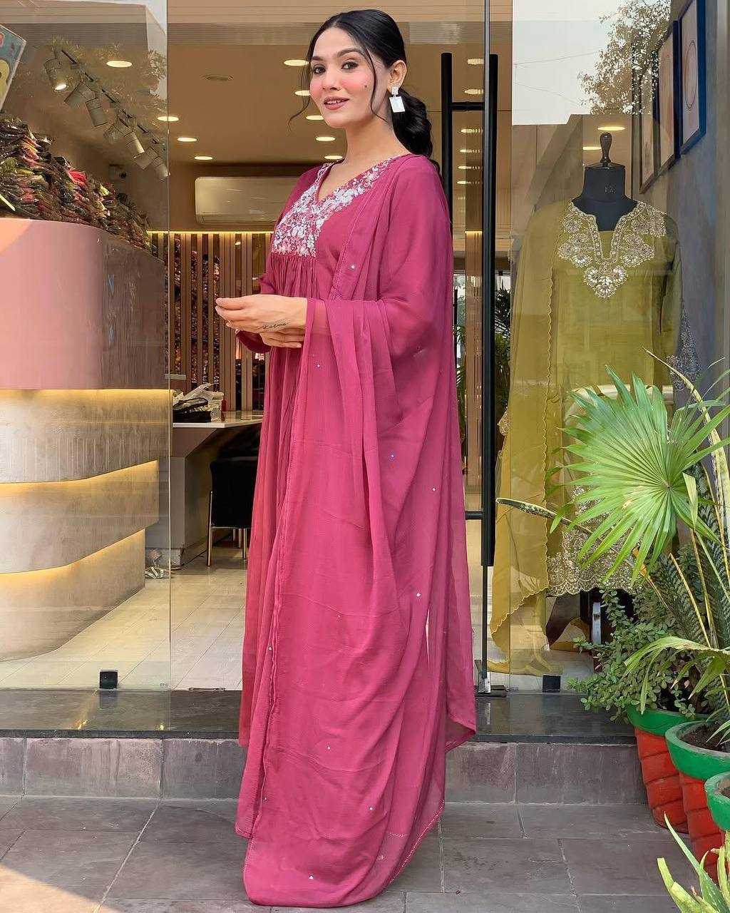 Ynf Chinon KESH501 EAGLE Kurti Wholesale Casual Kurtis Workwear Kurtis Festive Kurtis Anarkali Kurtis Embroidered Kurtis Manufacturer