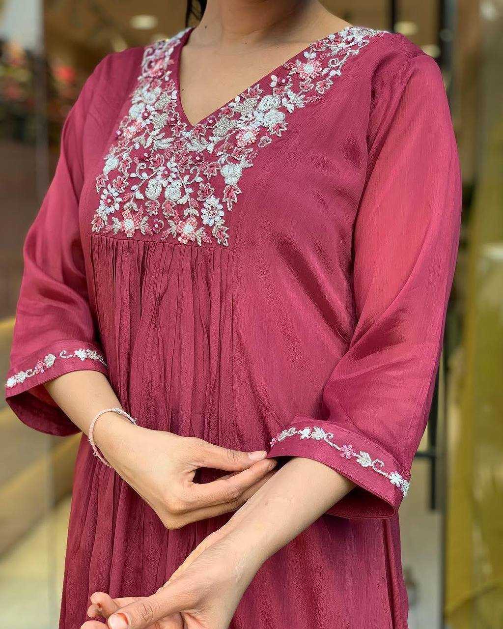 Ynf Chinon KESH501 EAGLE Kurti Wholesale Casual Kurtis Workwear Kurtis Festive Kurtis Anarkali Kurtis Embroidered Kurtis Manufacturer