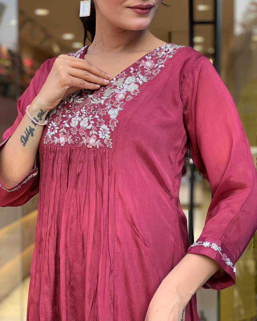 Ynf Chinon KESH501 EAGLE Kurti Wholesale Casual Kurtis Workwear Kurtis Festive Kurtis Anarkali Kurtis Embroidered Kurtis Manufacturer