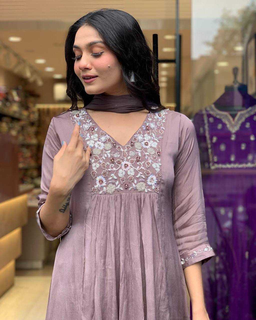 Ynf Chinon KESH501JILMIL Suits & Dresses Wholesale Ladies Suits Embroidery Suits Anarkali Suits Manufacturer