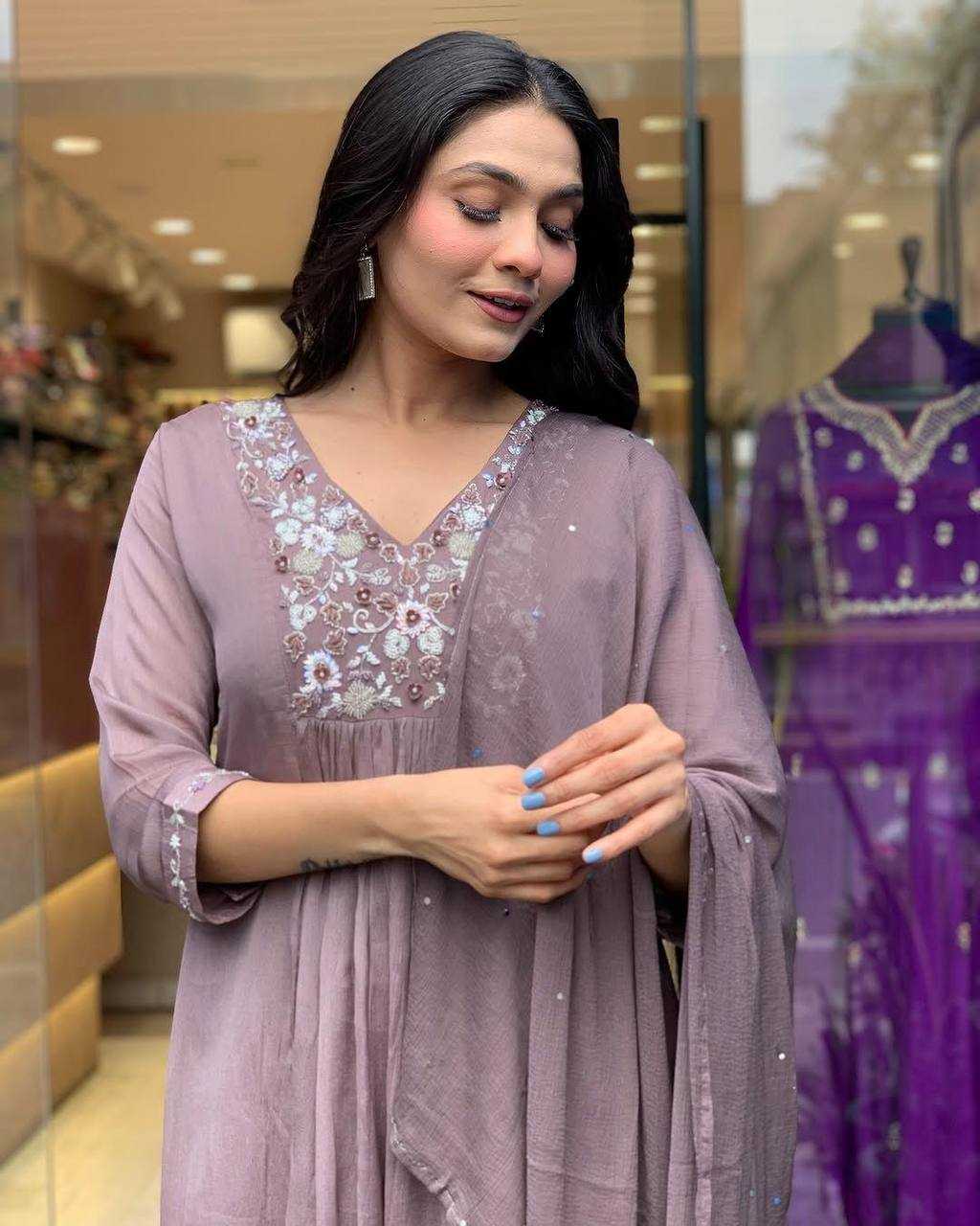 Ynf Chinon KESH501JILMIL Suits & Dresses Wholesale Ladies Suits Embroidery Suits Anarkali Suits Manufacturer