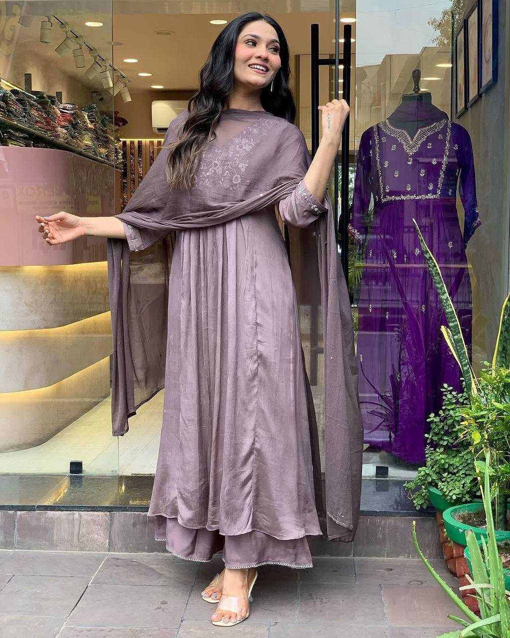 Ynf Chinon KESH501JILMIL Suits & Dresses Wholesale Ladies Suits Embroidery Suits Anarkali Suits Manufacturer