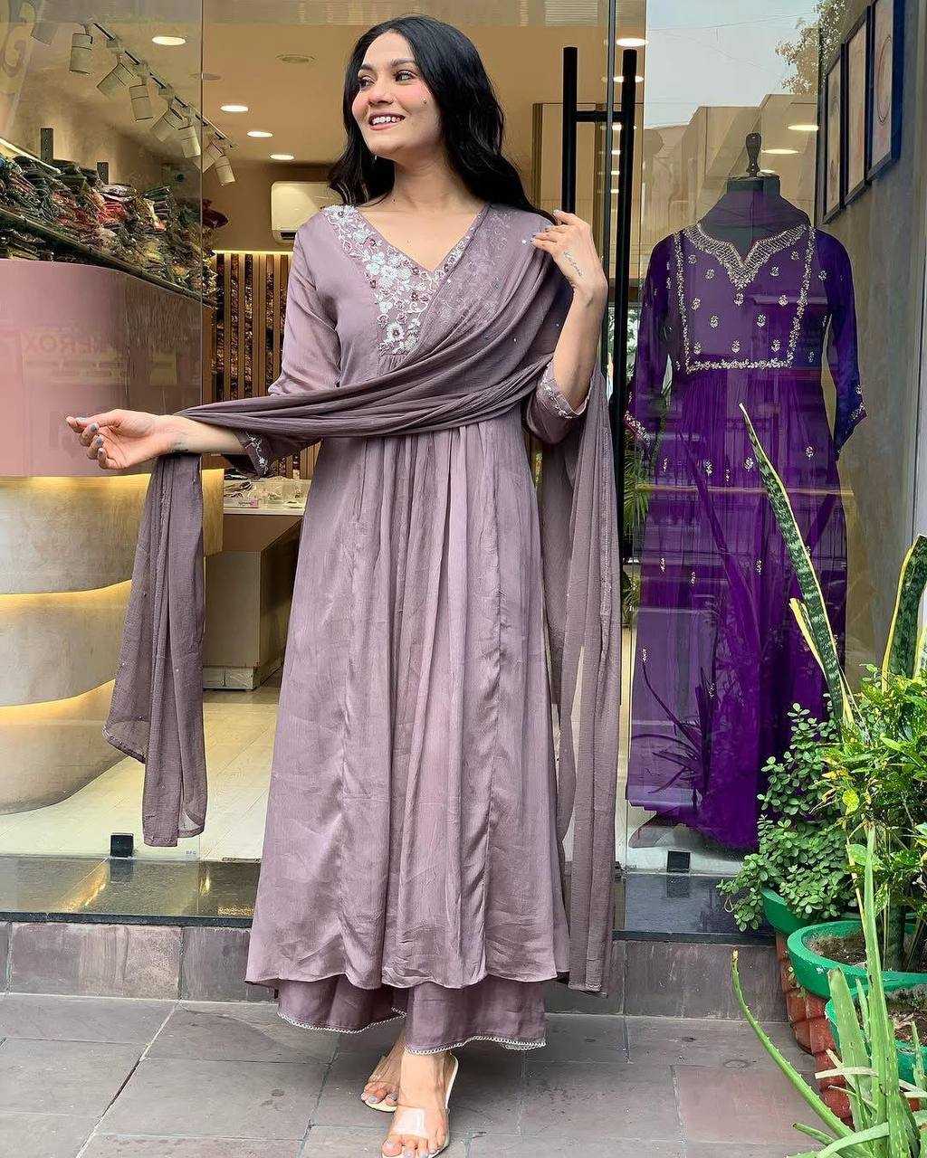 Ynf Chinon KESH501JILMIL Suits & Dresses Wholesale Ladies Suits Embroidery Suits Anarkali Suits Manufacturer