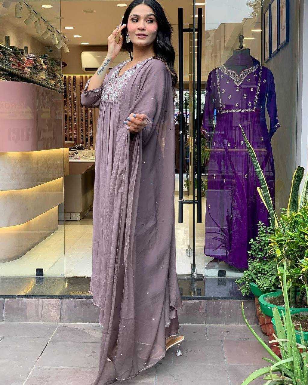 Ynf Chinon KESH501JILMIL Suits & Dresses Wholesale Ladies Suits Embroidery Suits Anarkali Suits Manufacturer