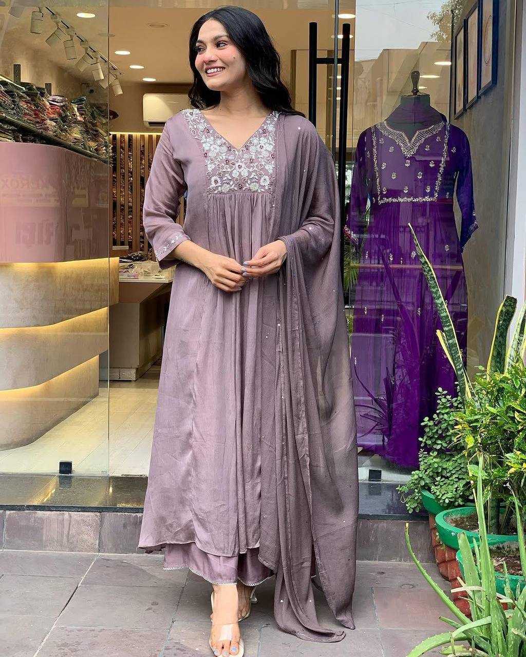 Ynf Chinon KESH501JILMIL Suits & Dresses Wholesale Ladies Suits Embroidery Suits Anarkali Suits Manufacturer