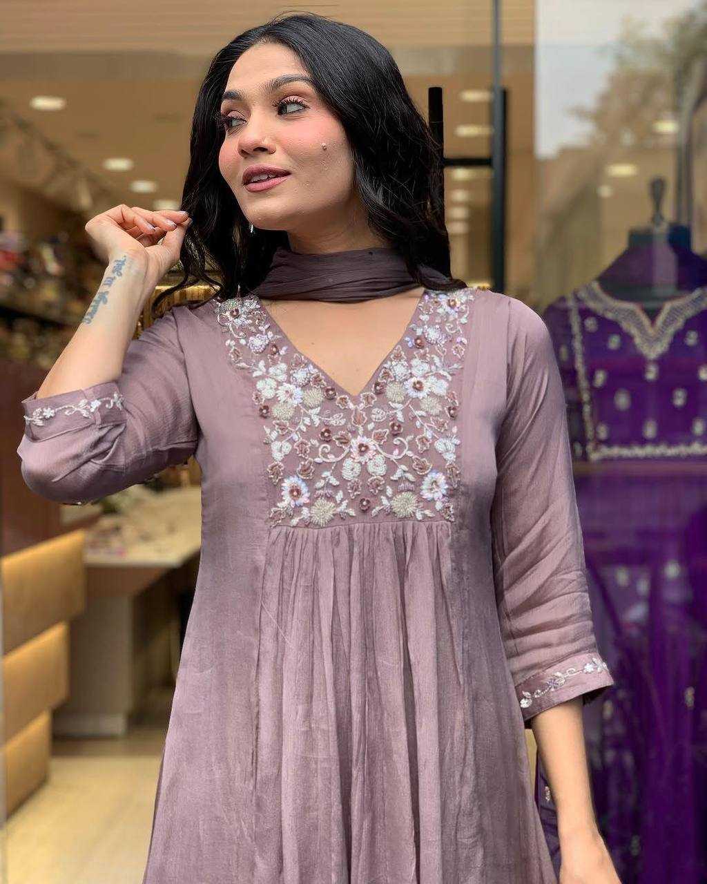Ynf Chinon KESH501JILMIL Suits & Dresses Wholesale Ladies Suits Embroidery Suits Anarkali Suits Manufacturer