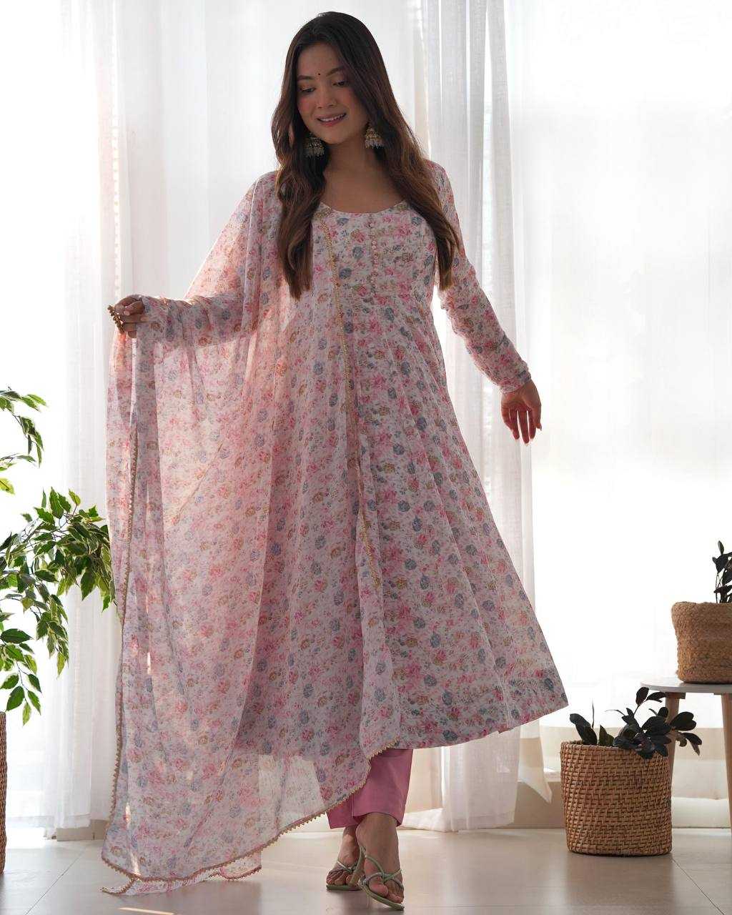 Ynf Chinon KESH504 262 Gowns Wholesale Fancy Gowns Anarkali Gown Long Gowns Manufacturer