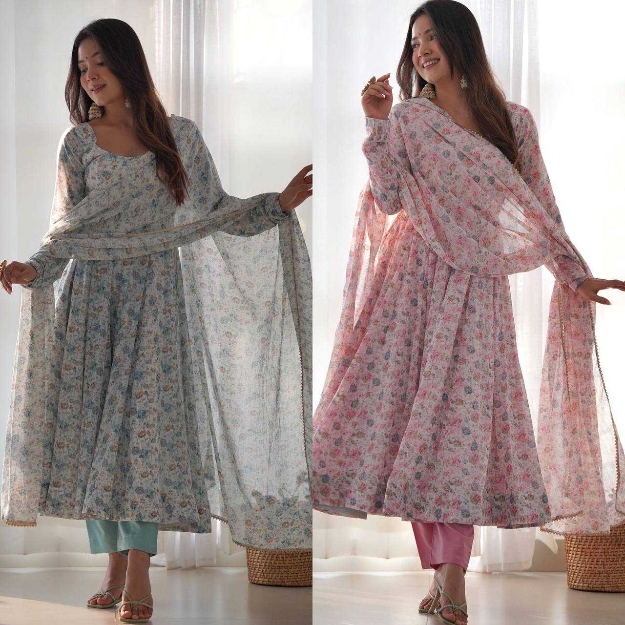 Ynf Chinon KESH504 262 Gowns Wholesale Fancy Gowns Anarkali Gown Long Gowns Manufacturer