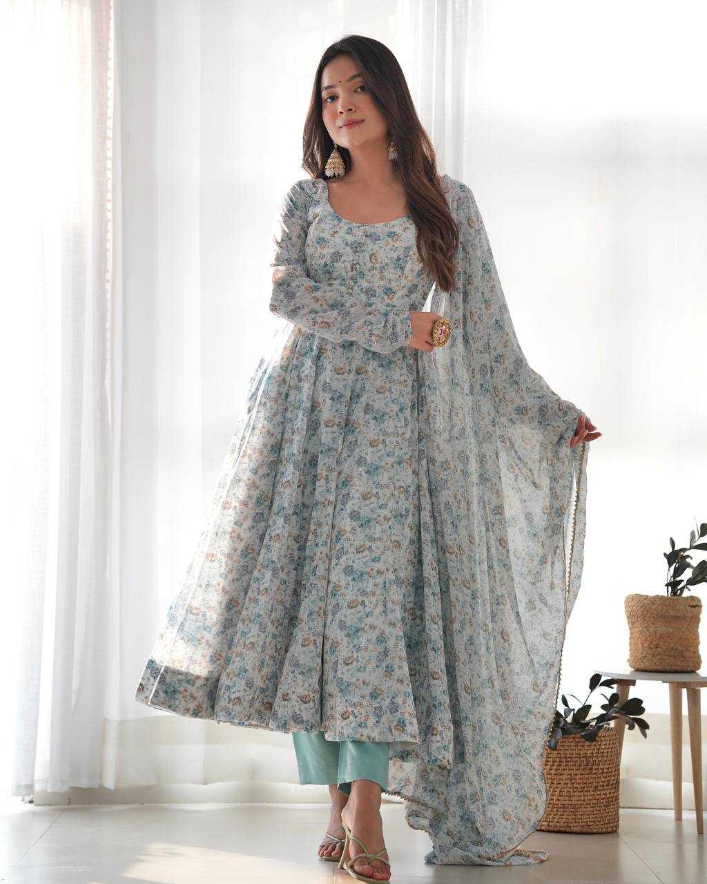 Ynf Chinon KESH504 262 Gowns Wholesale Fancy Gowns Anarkali Gown Long Gowns Manufacturer