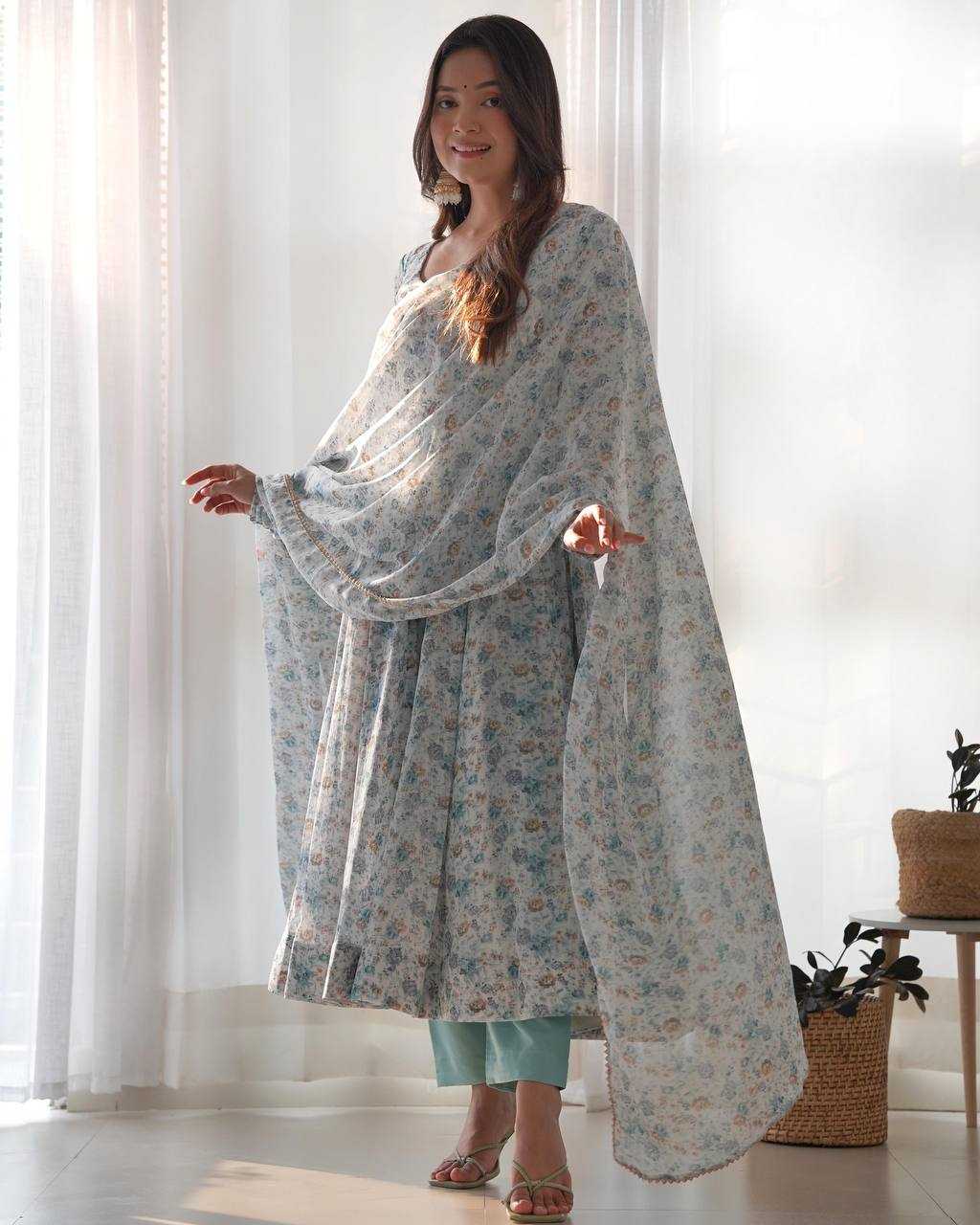 Ynf Chinon KESH504 262 Gowns Wholesale Fancy Gowns Anarkali Gown Long Gowns Manufacturer