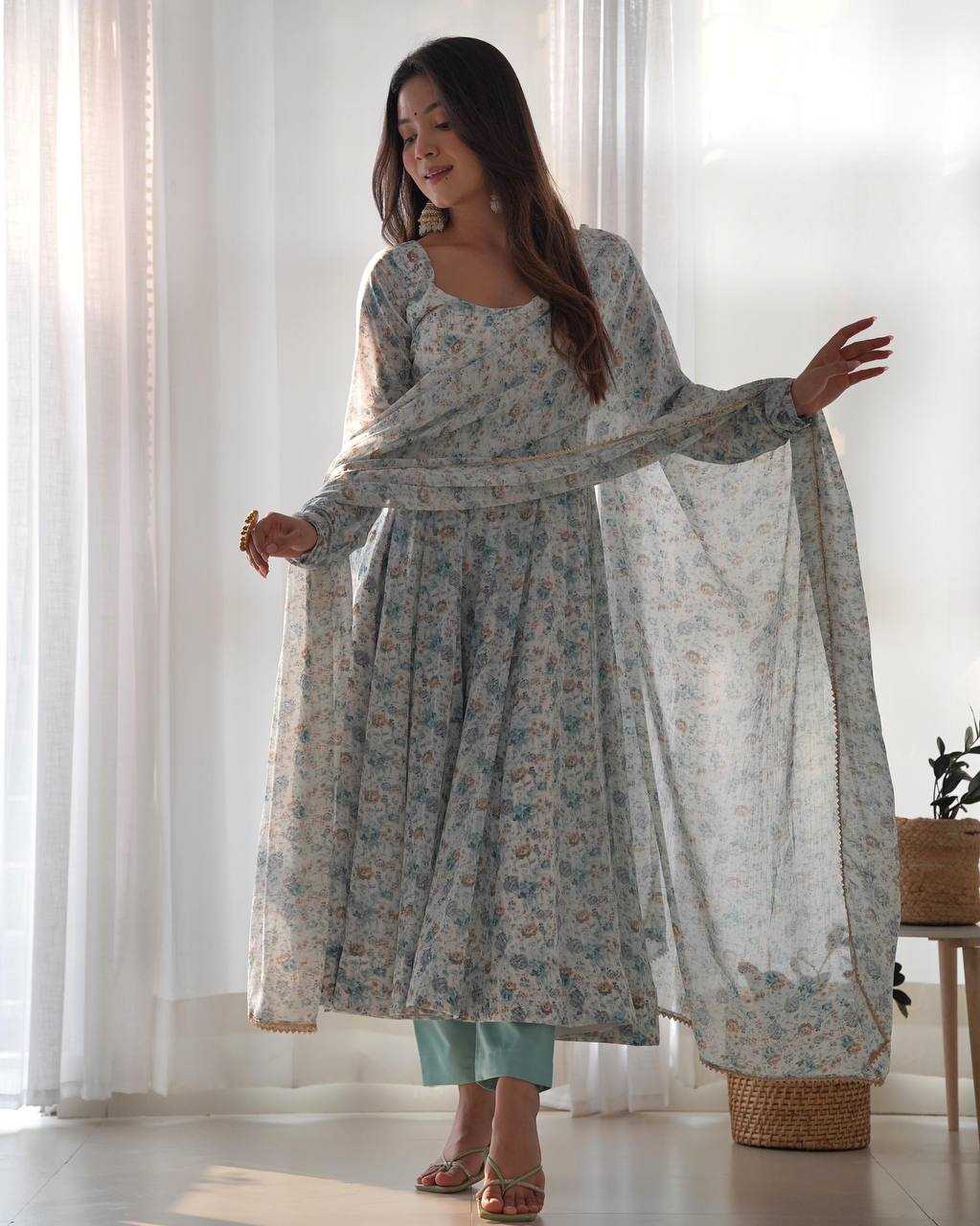 Ynf Chinon KESH504 262 Gowns Wholesale Fancy Gowns Anarkali Gown Long Gowns Manufacturer