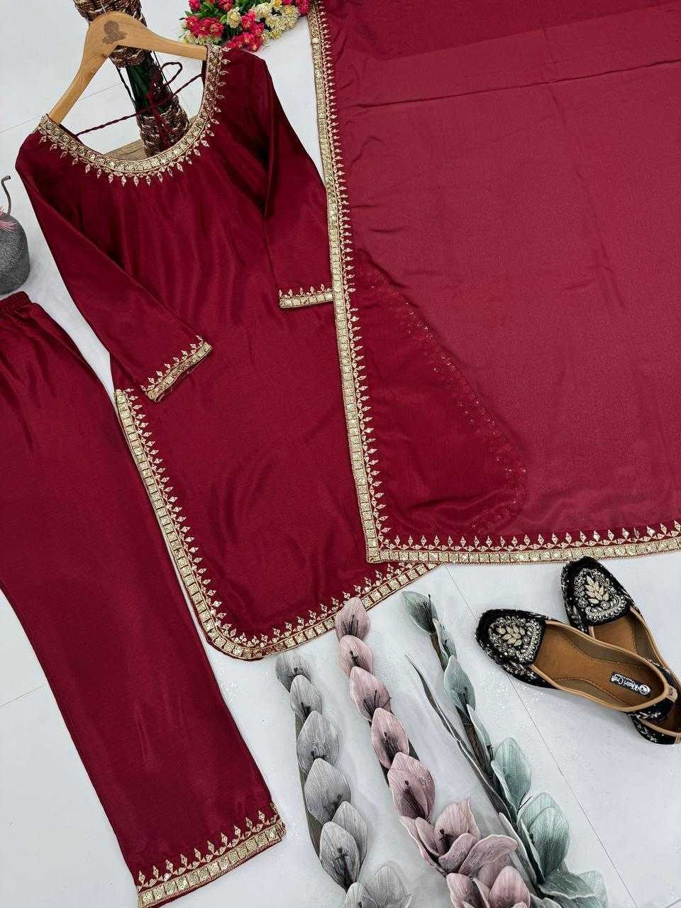 Ynf Chinon KESH512 1684 Suits & Dresses Wholesale Ladies Suits Embroidery Suits Long Kurti Suits Manufacturer