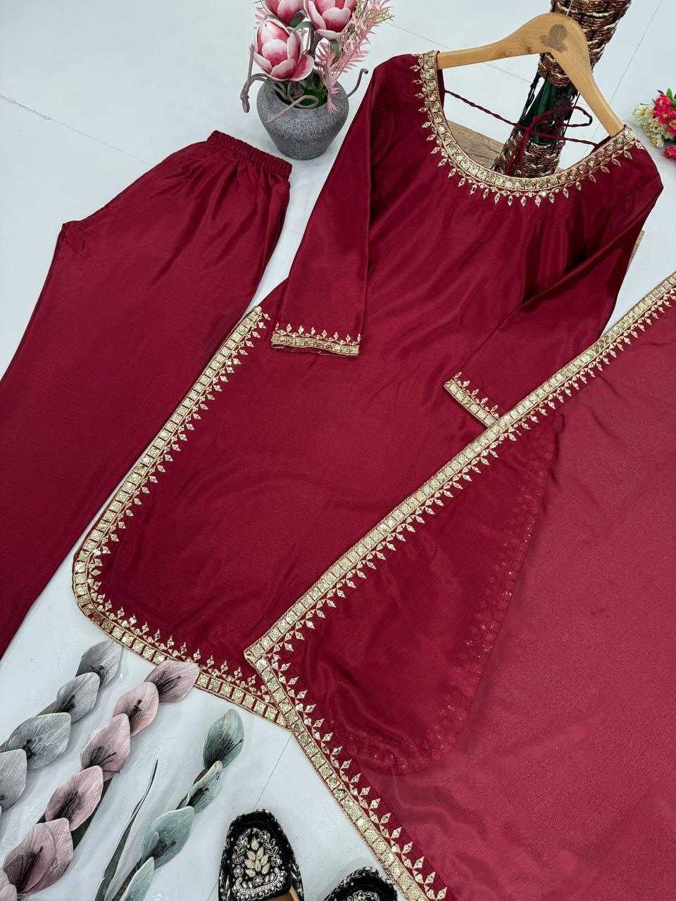 Ynf Chinon KESH512 1684 Suits & Dresses Wholesale Ladies Suits Embroidery Suits Long Kurti Suits Manufacturer