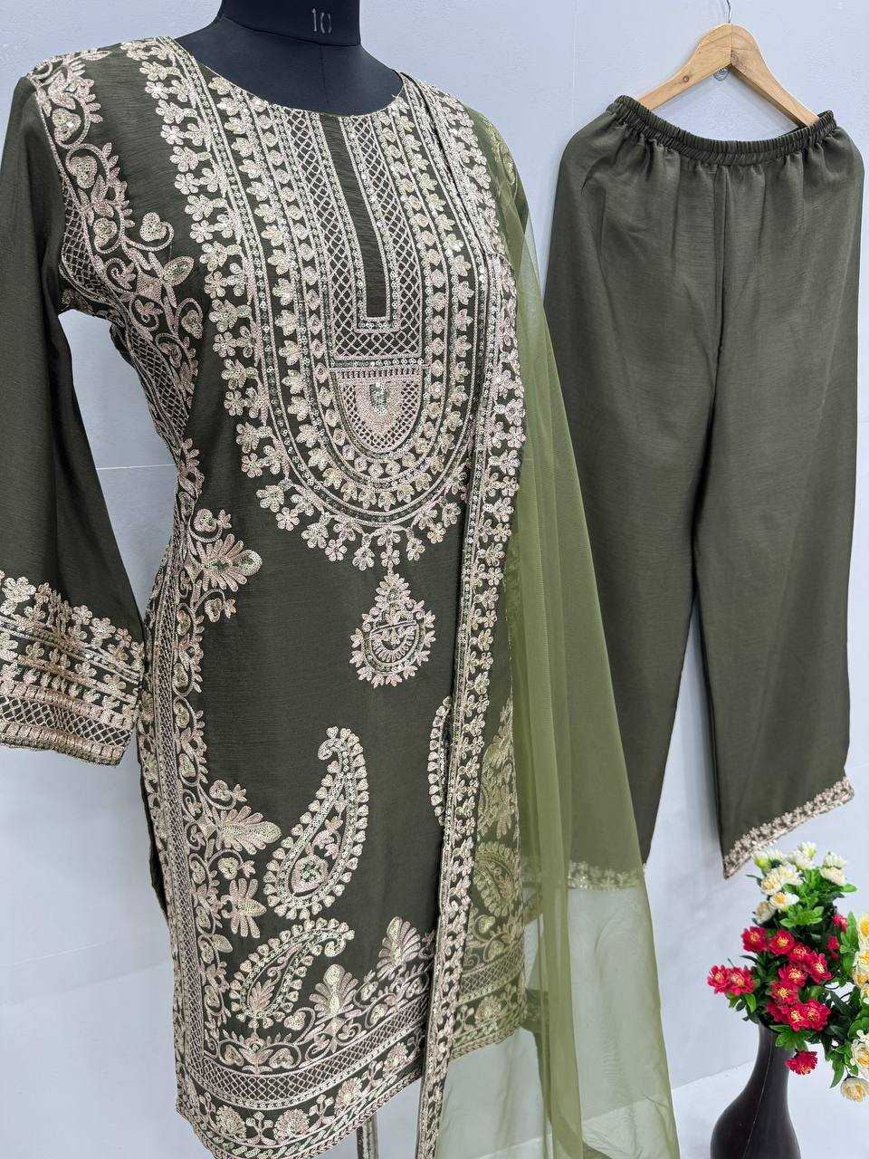 Ynf Chinon KESH512 197 Suits & Dresses Wholesale Ladies Suits Embroidery Suits Designer Suits Manufacturer