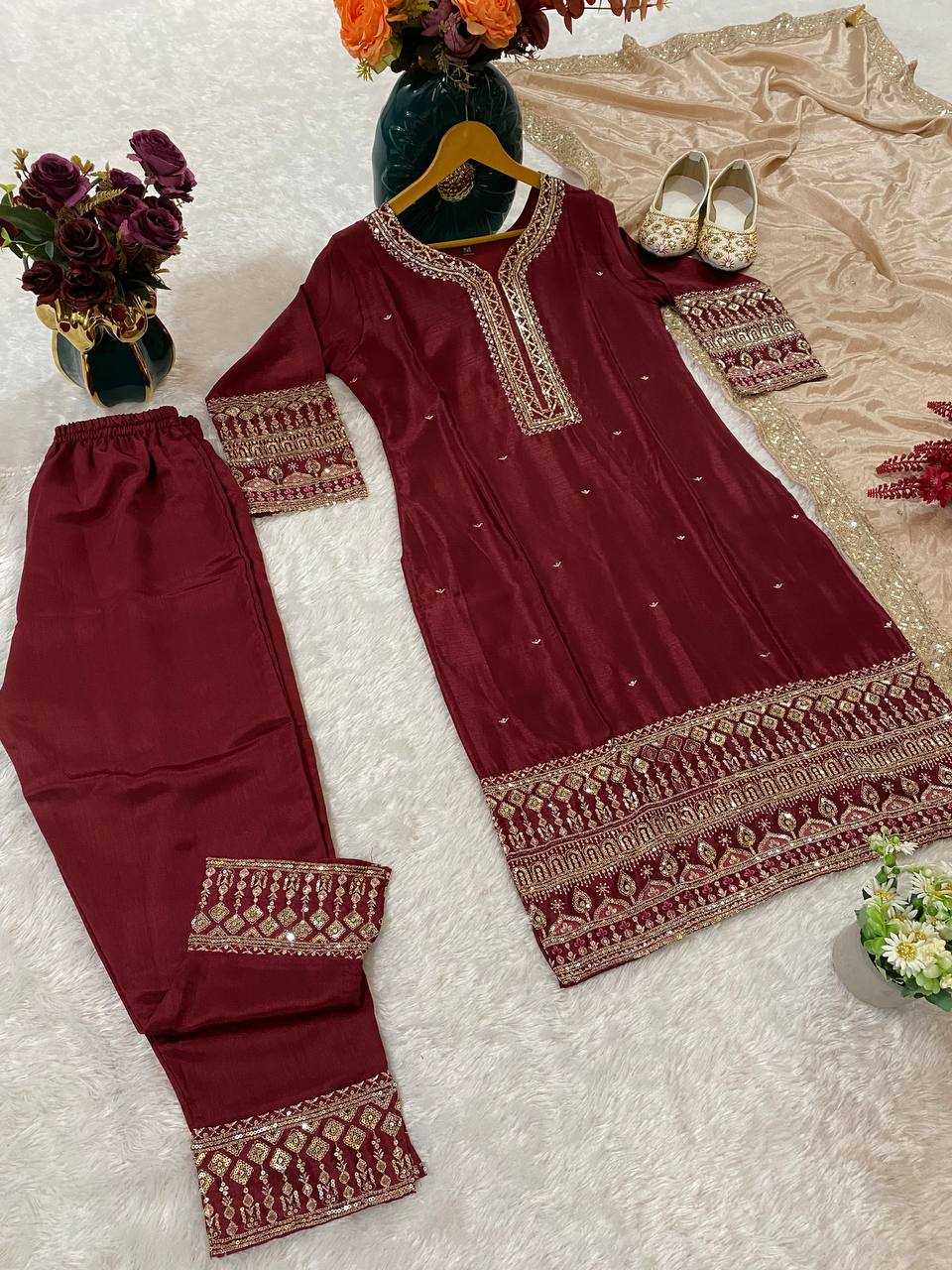 Ynf Chinon KESH526 92 Kurti Wholesale Party Wear Kurtis Designer Kurtis Fancy Kurti Manufacturer
