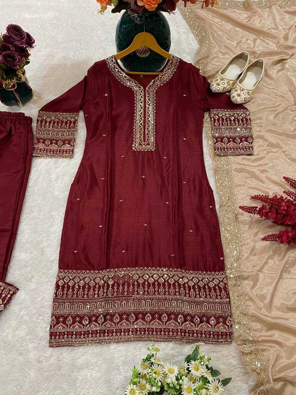 Ynf Chinon KESH526 92 Kurti Wholesale Party Wear Kurtis Designer Kurtis Fancy Kurti Manufacturer