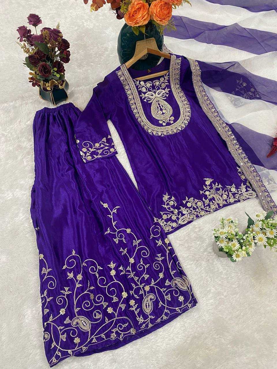 Ynf Chinon KESH526 95 Suits & Dresses Wedding Collections Festive Collections Wholesale Palazzo Suit Designer Suits Embroidered Suits Manufacturer