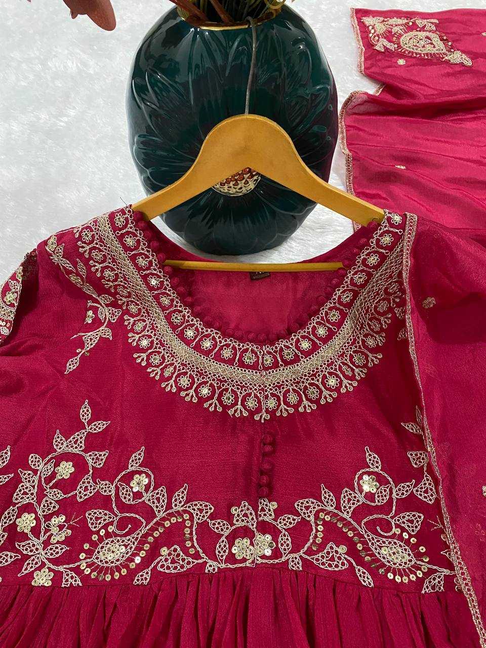 Ynf Chinon KESH526 99 Gowns Wedding Collections Festive Collections Wholesale Embroidered Gown Gown With Dupatta Sequin Gowns Manufacturer
