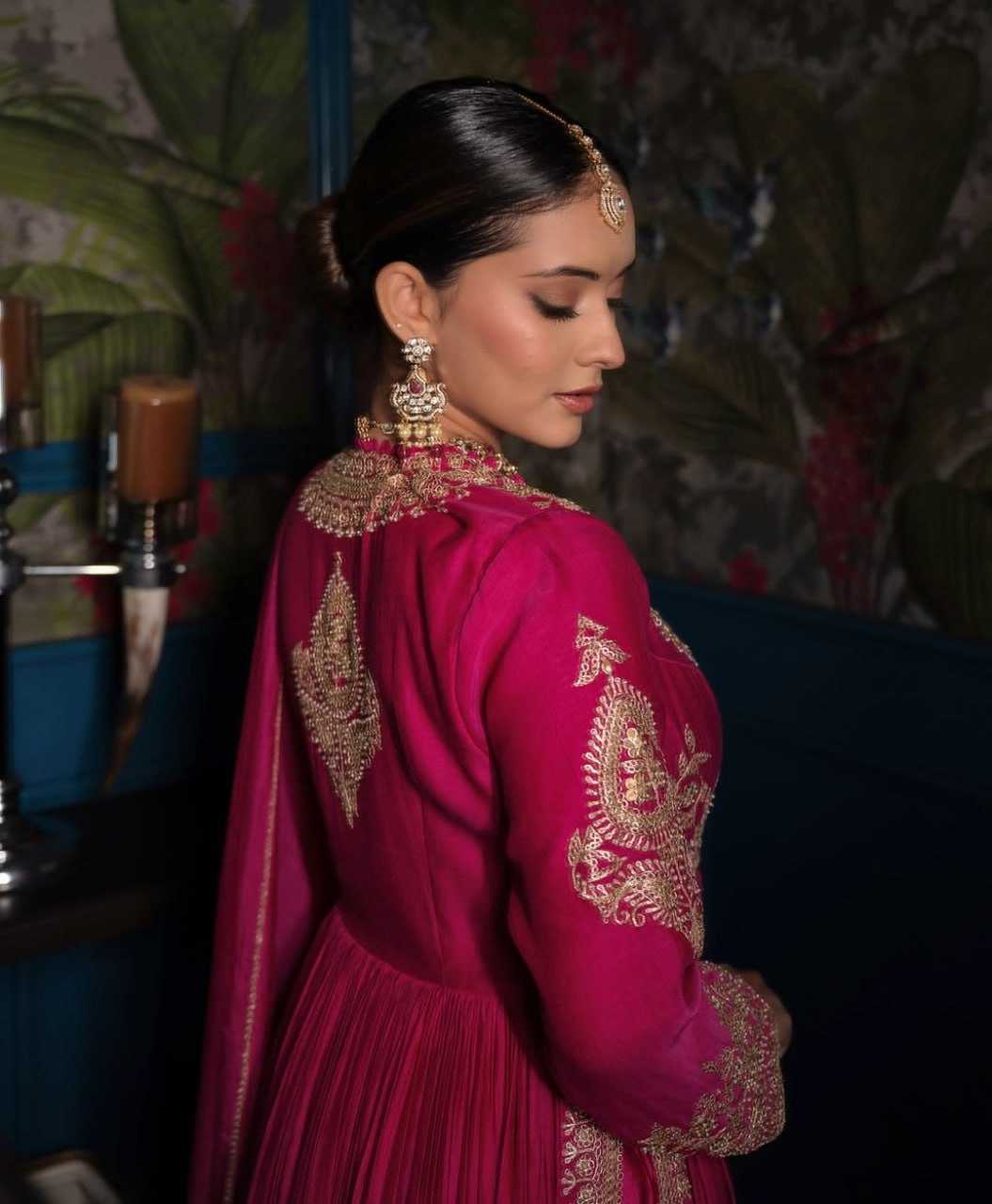 Ynf Chinon KESH526 99 Gowns Wedding Collections Festive Collections Wholesale Embroidered Gown Gown With Dupatta Sequin Gowns Manufacturer