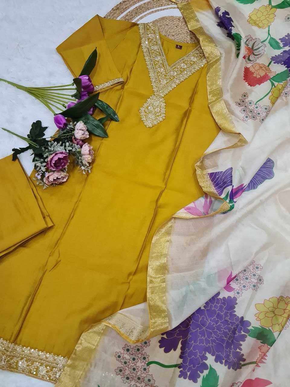 Ynf Chinon KESH529 AADHYA Suits & Dresses Wholesale Ladies Suits Embroidery Suits Party wear suits Manufacturer