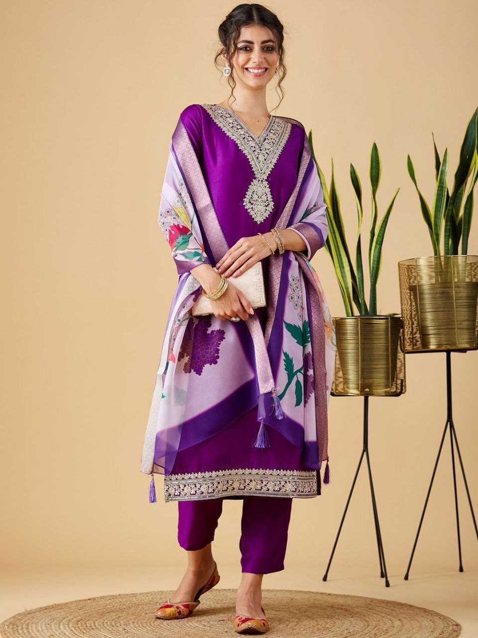 Ynf Chinon KESH529 AADHYA Suits & Dresses Wholesale Ladies Suits Embroidery Suits Party wear suits Manufacturer