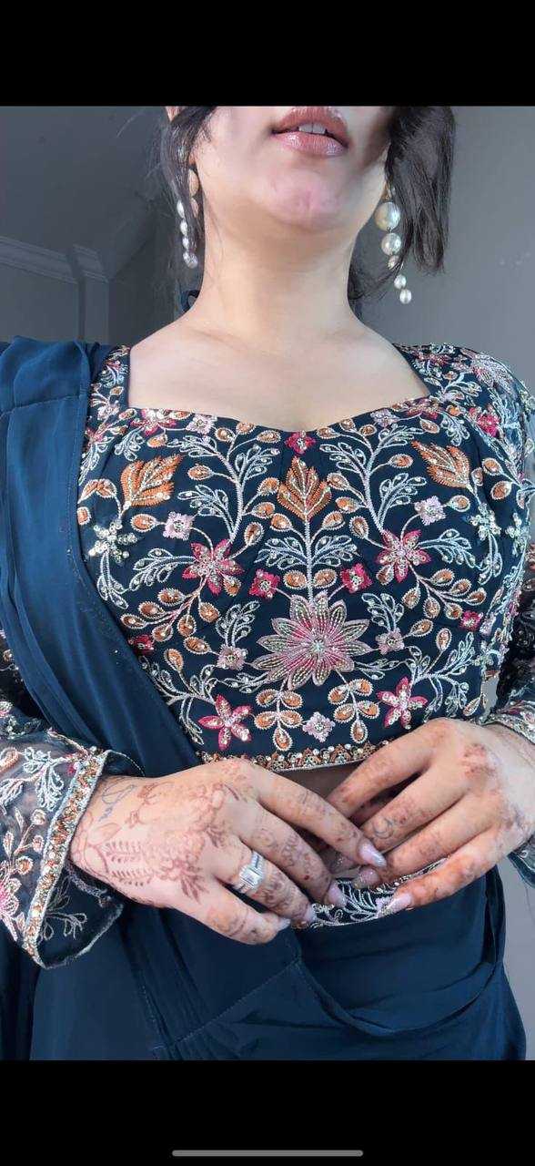 Ynf Chinon KESH531 1018 Sarees Wholesale Ready To Wear Sarees Party Wear Sarees Fancy Sarees Lehenga Sarees Embroidered Sarees Manufacturer