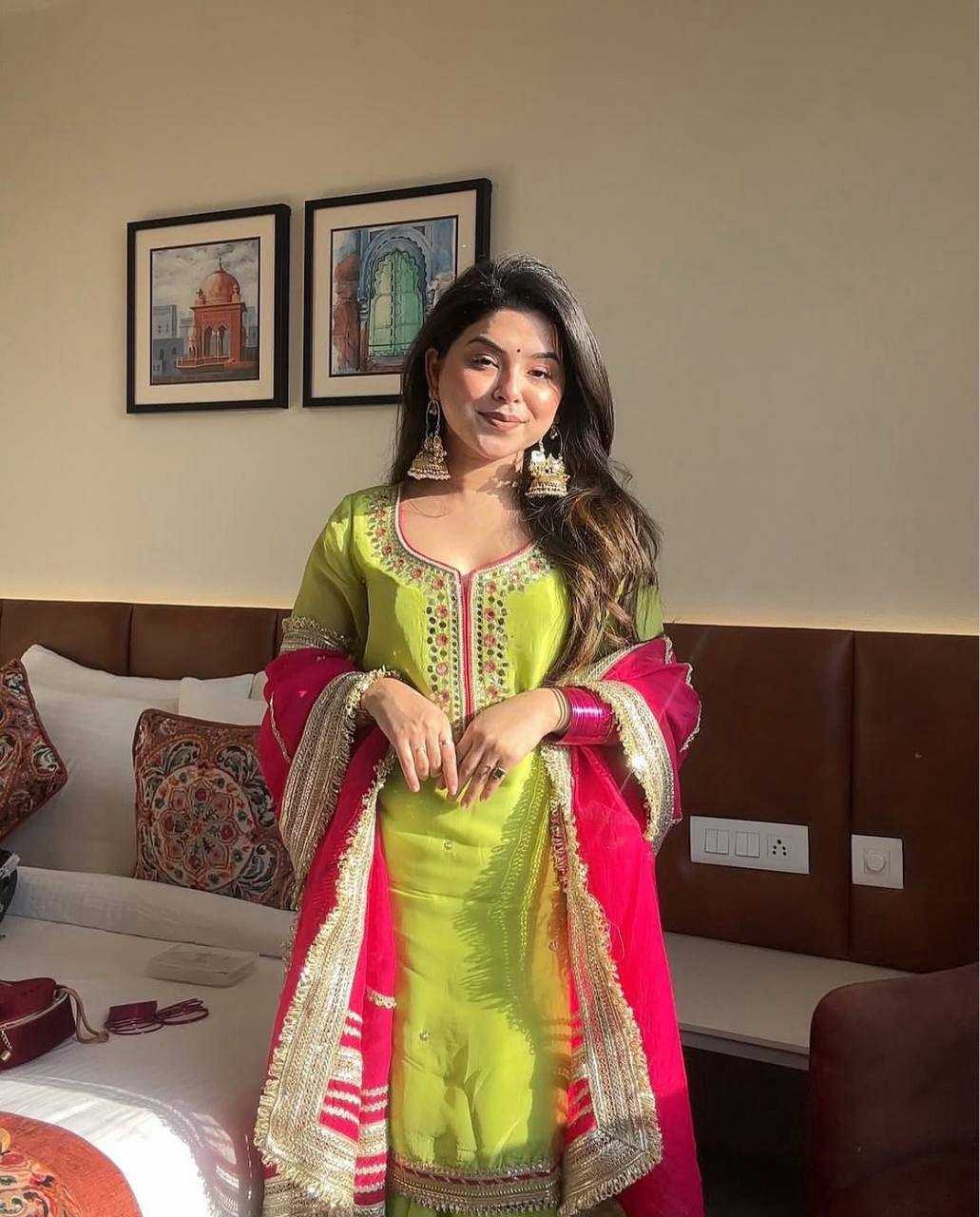 Ynf Chinon KESH531 1026 Suits & Dresses Wholesale Ladies Suits Sharara Salwar Suits Embroidery Suits Zari Work Suit Manufacturer