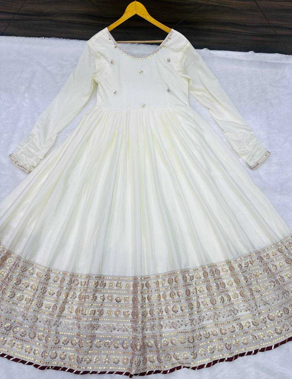 Ynf Chinon KESH533 5078 Gowns Wholesale Fancy Gowns Embroidery Gowns Anarkali Gown Long Gowns Sequin Gowns Manufacturer