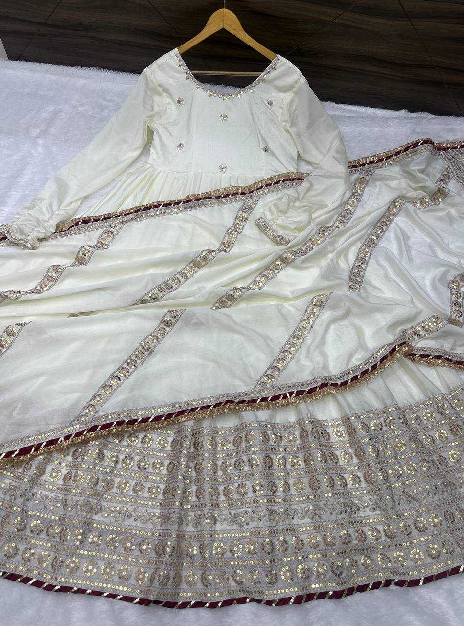 Ynf Chinon KESH533 5078 Gowns Wholesale Fancy Gowns Embroidery Gowns Anarkali Gown Long Gowns Sequin Gowns Manufacturer