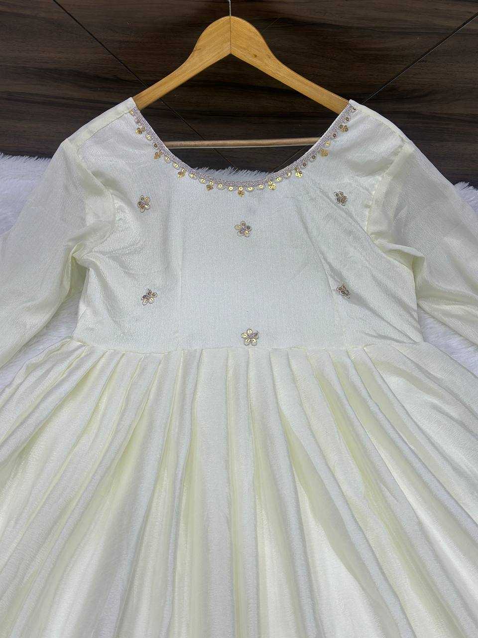 Ynf Chinon KESH533 5078 Gowns Wholesale Fancy Gowns Embroidery Gowns Anarkali Gown Long Gowns Sequin Gowns Manufacturer
