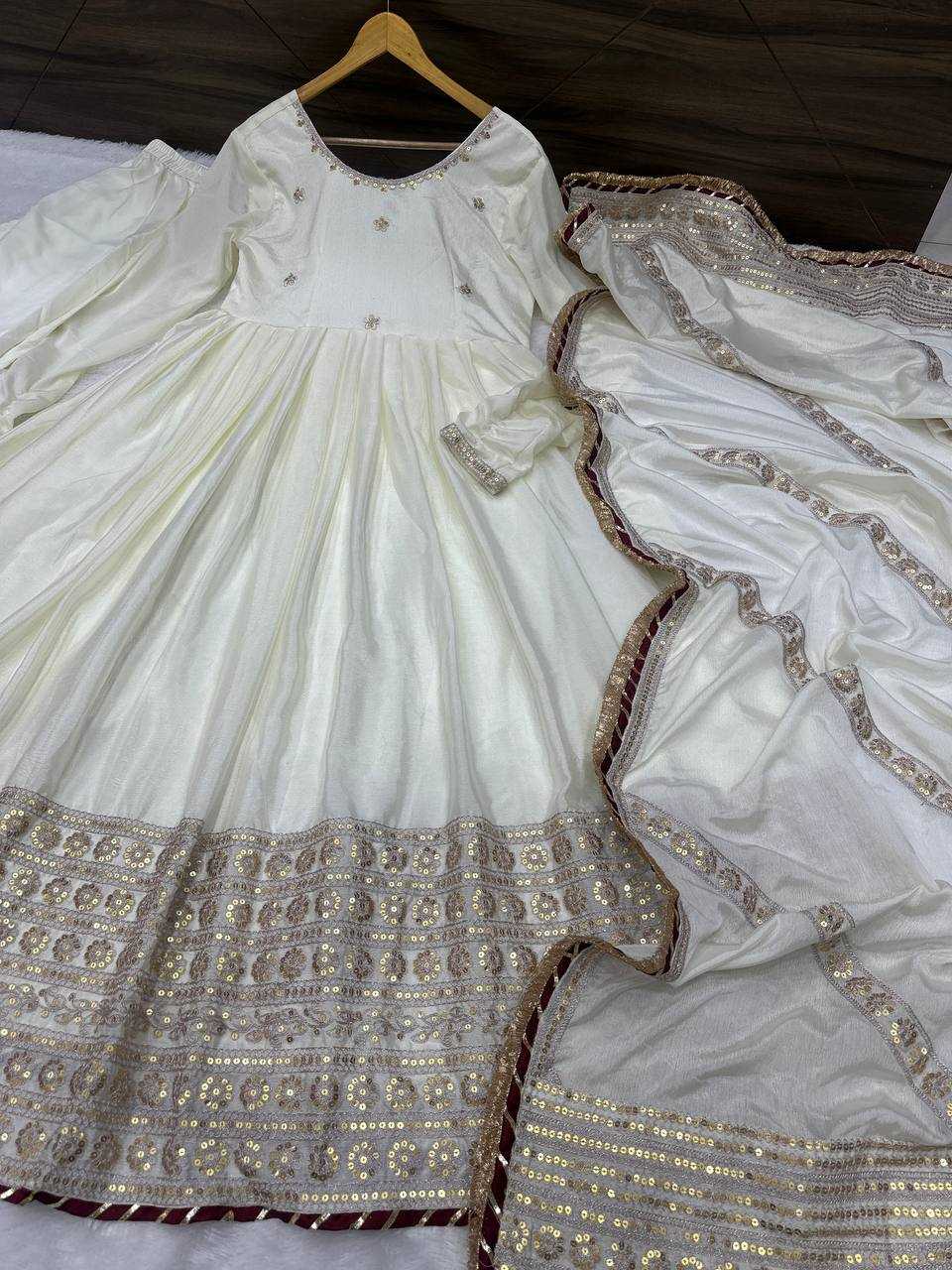 Ynf Chinon KESH533 5078 Gowns Wholesale Fancy Gowns Embroidery Gowns Anarkali Gown Long Gowns Sequin Gowns Manufacturer