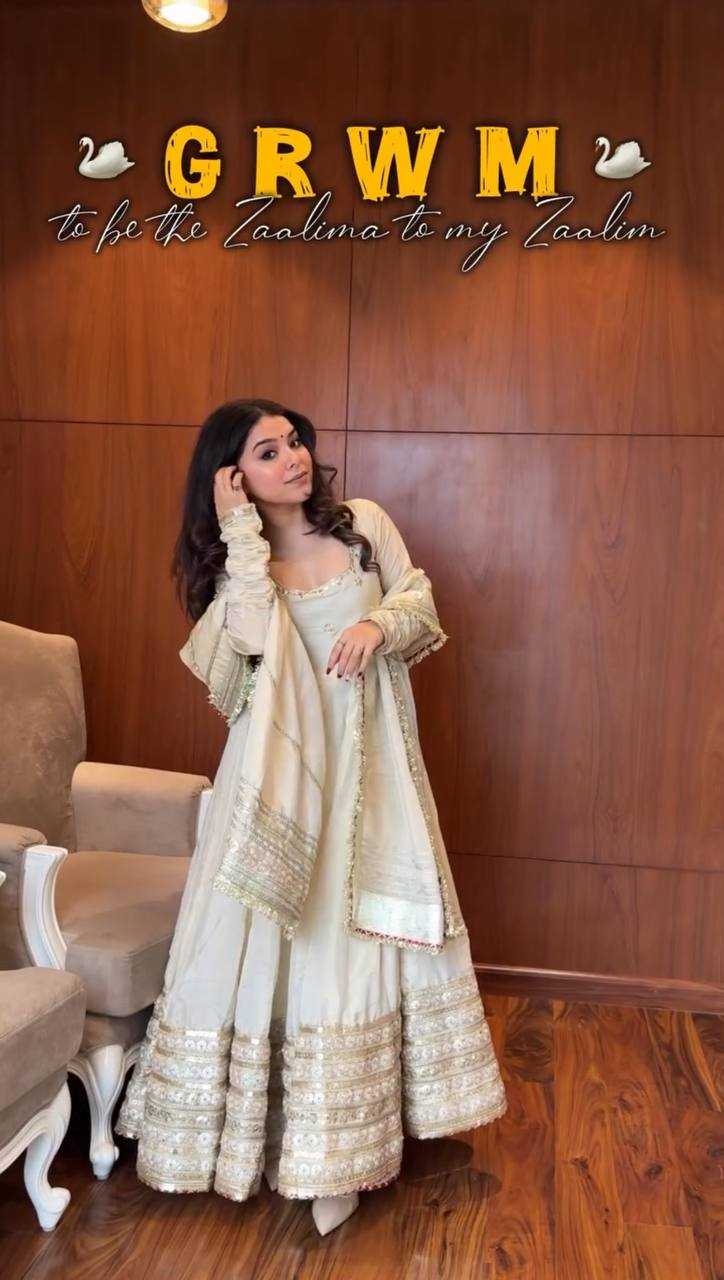 Ynf Chinon KESH533 5078 Gowns Wholesale Fancy Gowns Embroidery Gowns Anarkali Gown Long Gowns Sequin Gowns Manufacturer