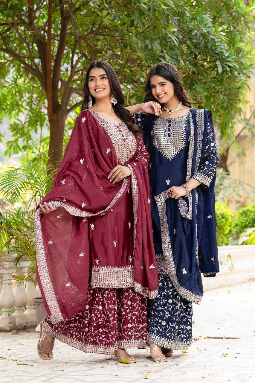 Ynf Chinon KESH533 5084 Suits & Dresses Wholesale Ladies Suits Sharara Salwar Suits Embroidery Suits Wedding Suits Manufacturer