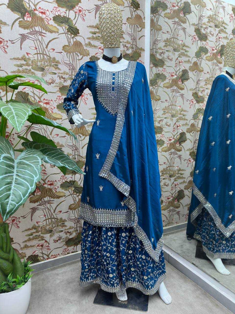 Ynf Chinon KESH533 5084 Suits & Dresses Wholesale Ladies Suits Sharara Salwar Suits Embroidery Suits Wedding Suits Manufacturer