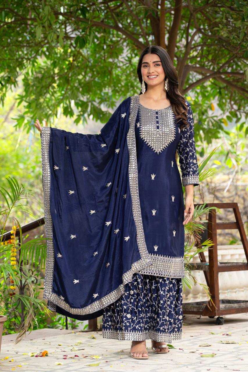 Ynf Chinon KESH533 5084 Suits & Dresses Wholesale Ladies Suits Sharara Salwar Suits Embroidery Suits Wedding Suits Manufacturer