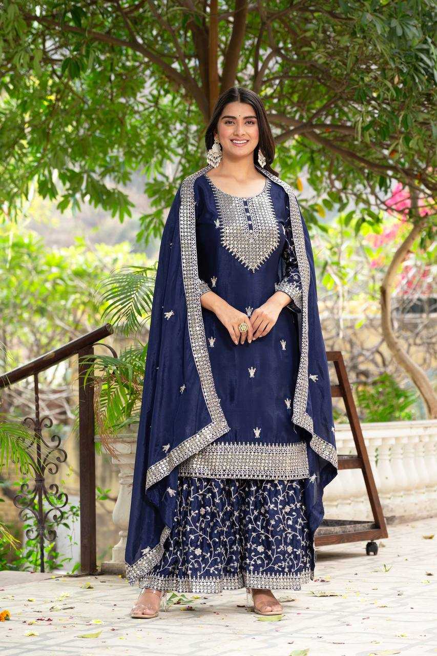 Ynf Chinon KESH533 5084 Suits & Dresses Wholesale Ladies Suits Sharara Salwar Suits Embroidery Suits Wedding Suits Manufacturer