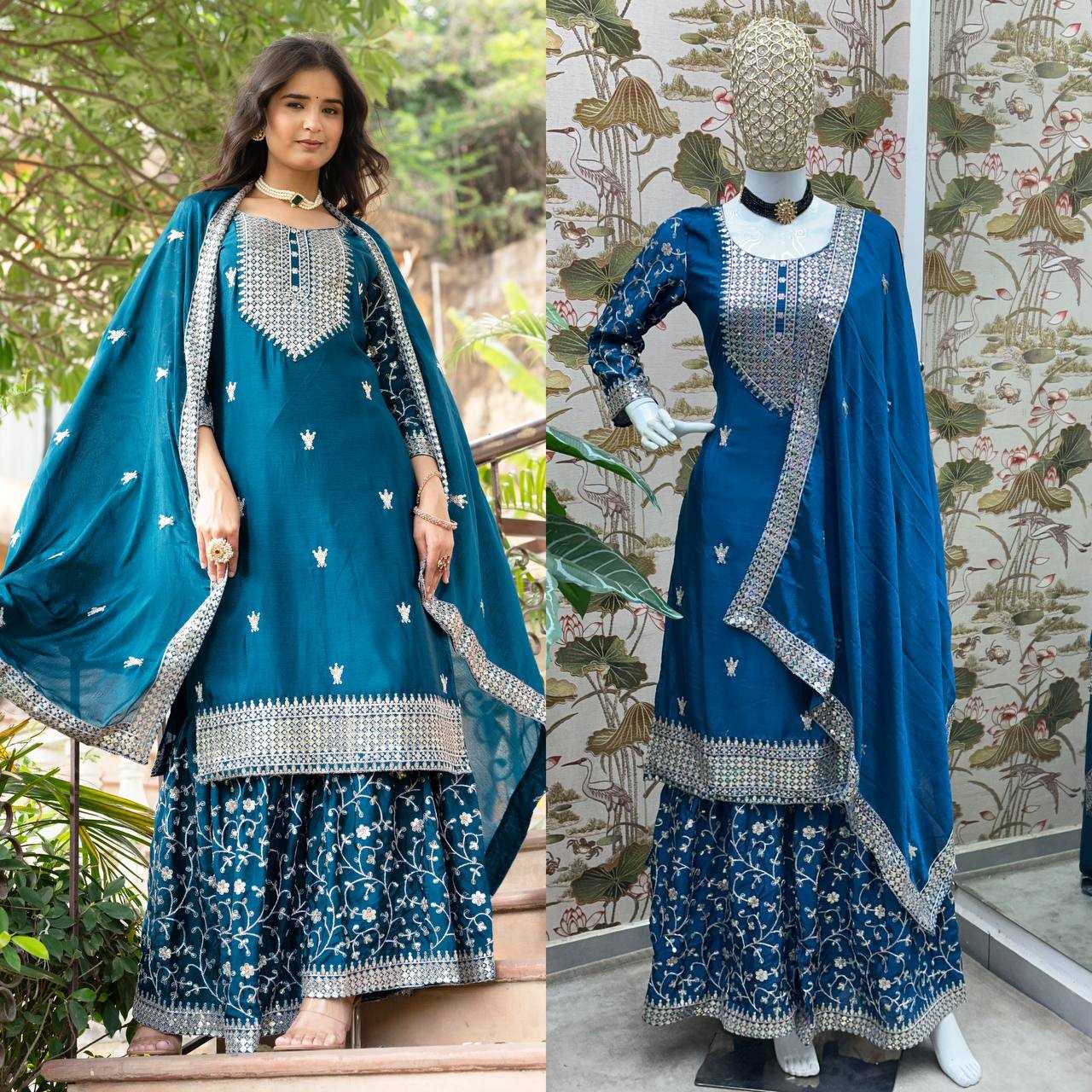 Ynf Chinon KESH533 5084 Suits & Dresses Wholesale Ladies Suits Sharara Salwar Suits Embroidery Suits Wedding Suits Manufacturer