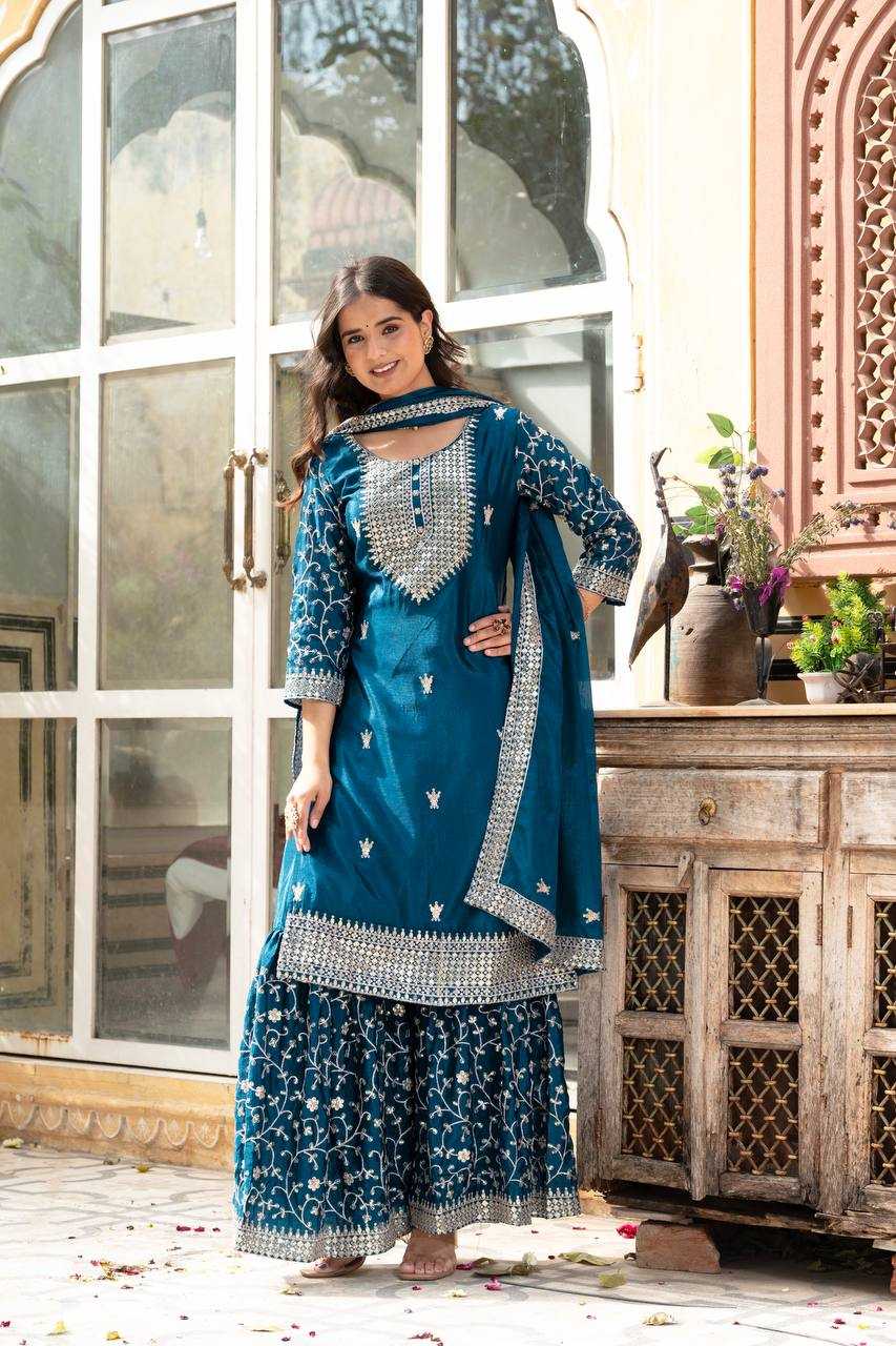 Ynf Chinon KESH533 5084 Suits & Dresses Wholesale Ladies Suits Sharara Salwar Suits Embroidery Suits Wedding Suits Manufacturer