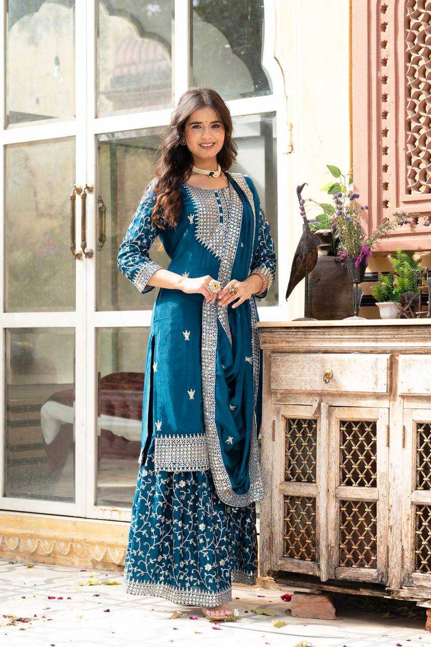 Ynf Chinon KESH533 5084 Suits & Dresses Wholesale Ladies Suits Sharara Salwar Suits Embroidery Suits Wedding Suits Manufacturer